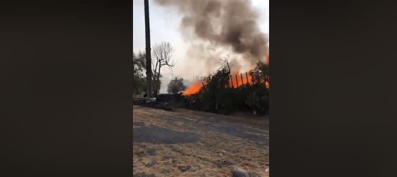 incendio en Libramiento Oriente