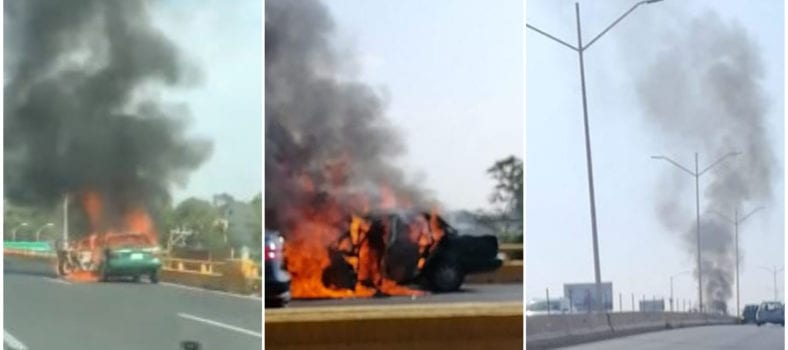 incendio en Taxi