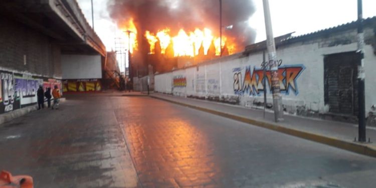 incendio en estación de ferrocarriles
